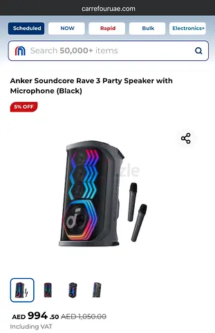 Anker Soundcore Rave 3 Party Speaker with Microphone (Black) - Good Condition