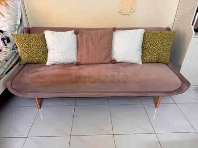 ONE DAY OFFER 50 AED Pink sofa bed