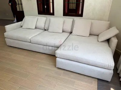 Crate&barrel L Shape Sofa Beige Excellent Condition