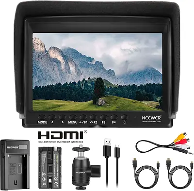 NEEWER Upgraded F100 7 Inch Camera Field Monitor HD Video Assist Slim IPS 1280x800 HDMI Input 1080p