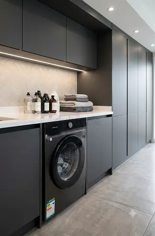 Samsung Front-Load Washer Dryer Combo – Dark Steel | Almost New | Premium Design