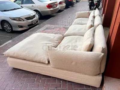 Marina Home l Sahpe Sofa Beige color