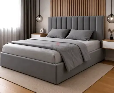 New High Quality fabric luxury king size 180*200Bed with spring matress available