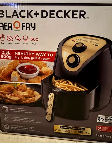 Black+Decker 2.5L Air Fryer AF250G-B 1500W - Good Working Condition