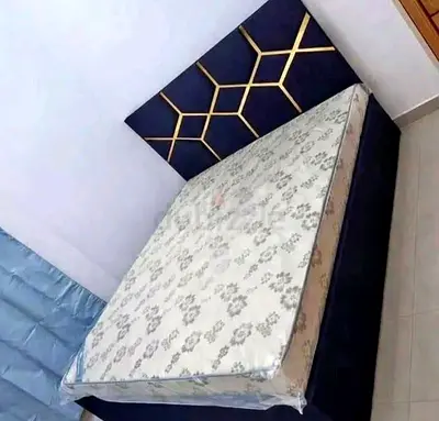 Queen size bed frame with mattress medical Available