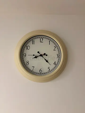 IKEA Round Cream Wall Clock – Classic Analog Design