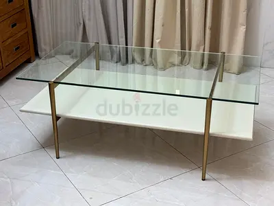 West Elm mid century art display coffee table