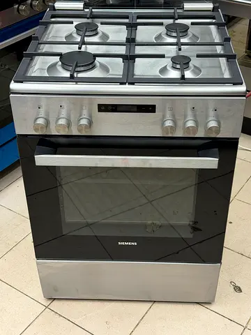 Siemens freestanding gas cooker with oven - stainless steel