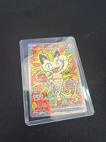 Meowth ex 121/088 Scarlet and Violet 151 - Potential PSA 10 (Official Pokemon Trading Card)