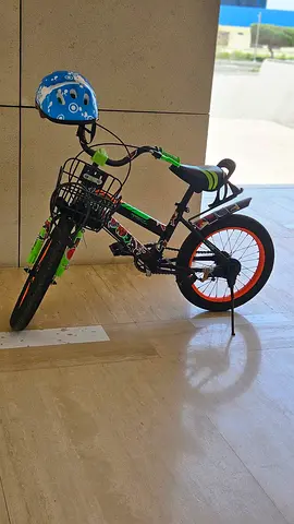 VLRA 16-Inch Kids Bicycle with helmet & support wheels