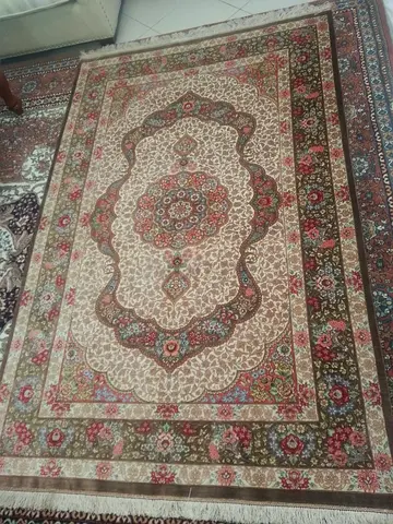 Handwoven Full Silk Carpet- Qom