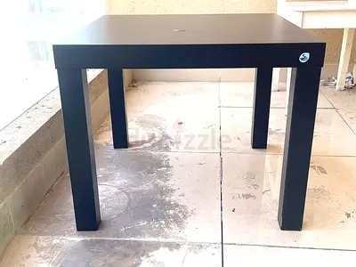 Solid Black Square Dining/Side Table - Good Condition