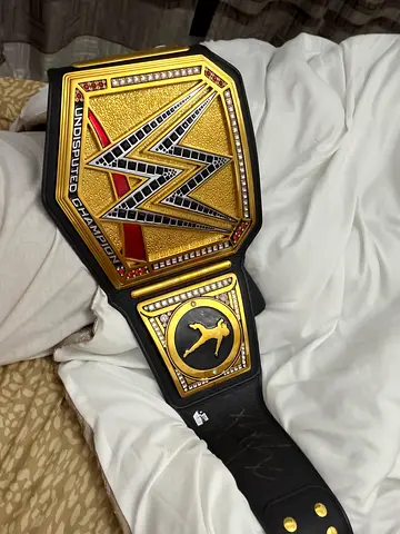 WWE Undisputed Championship Replica Belt - Collectible Display Piece it is signed by Roman Reigns