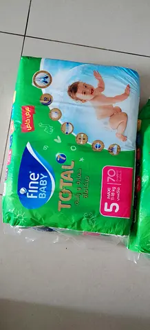 Fine Baby Double Lock Diapers Size:5  Disposable Diapers - Pack of 70 (New) & pack of ~60(OPENED)