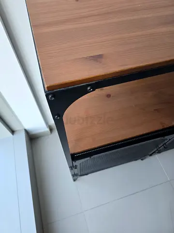Industrial Wood and Metal Storage Cabinet