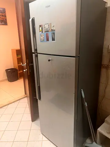 Haier Silver Double Door Refrigerator - Good Condition