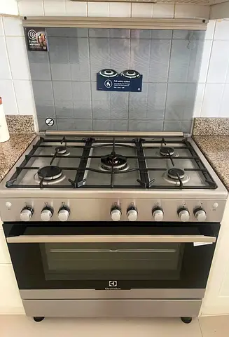 Free Delivery- Electrolux 5-Burner Full Gass With Fan Oven Cooking Range 90x60 CM