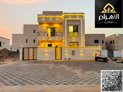Villa for sale in Al Helio 2 – Ajman | 4 master bedrooms | 2 floors + roof | Classic finishing