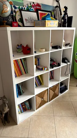 White 16-Cube Storage Shelf / Room Organizer (IKEA Kallax style)