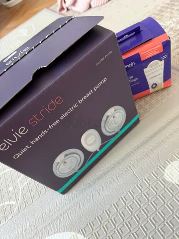 Elvie Stride Hands-Free Electric Breast Pump with Storage Bags and Baby bottles for free