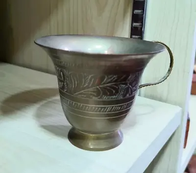 Brass cup with handle 7cm height