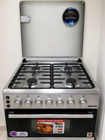 Geepas 4 Burner Gas Cooking Range with Oven and Timer