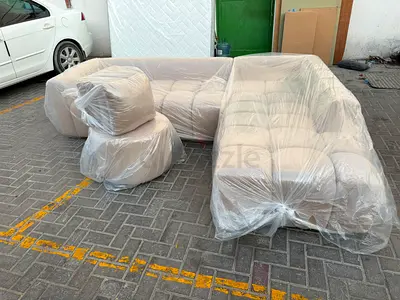 Brand New Contemporary Sofa with Plush Cushions, Wide Seating Area and Beautiful Modern Home Design