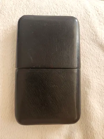 Handmade in England Real Goatskin 4-Cigar Leather Case – Black