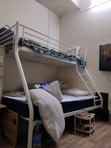 Dual bed frame with downside bed