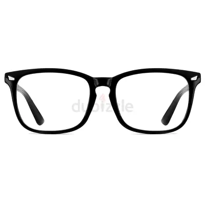 Black Rectangular Eyeglasses Frame Classic Unisex Design