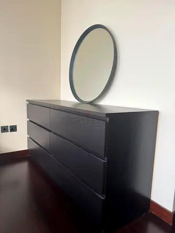Ikea Dark Wood 6-Drawer Dresser - Good Condition