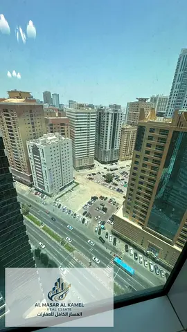 غرفة وصالة للإيجار السنوي في التعاون الشارقة | إطلالة مباشرة على شارع التعاون | جيم ومسبح مجاني | خزائن بالحائط | مساحة واسعة | قريب من مخرج دبي