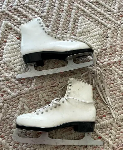 Used White Figure Ice Skates - Ladies Size (see photos)