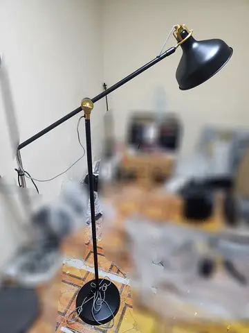 IKEA RANARP Floor / Reading Lamp – Black with Brass Details