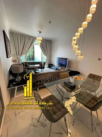 Premium 3BR furnished apartment in Ajman | Real photos | New & clean furniture | Similar units subject to availability | Gym, pool & parking
