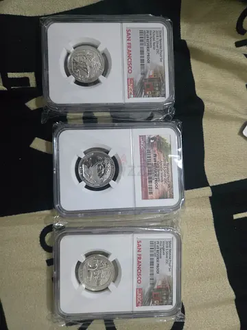 Set of 3 NGC-graded San Francisco Silver Reverse Proof Coins (Sealed)