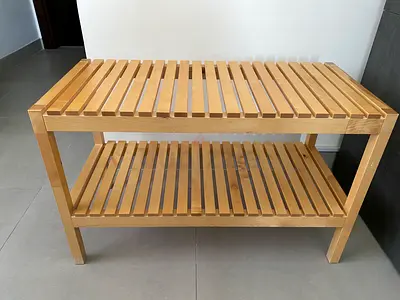 IKEA MOLGER Solid Birch Bench / Bathroom Storage