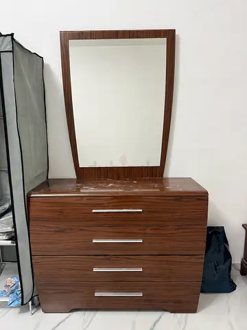 Wooden Dresser with Mirror