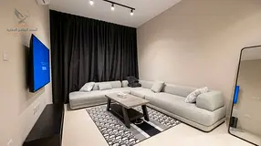 Special rental opportunity in Ajman furnished two bedroom apartment first tenant new furniture Khali