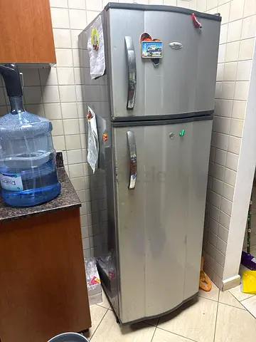 Used double-door refrigerator/freezer - stainless steel finish