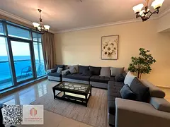 For Monthly Rent – Fully Furnished 2-Bedroom Apartment with Living Room in Ajman | Corniche Reside