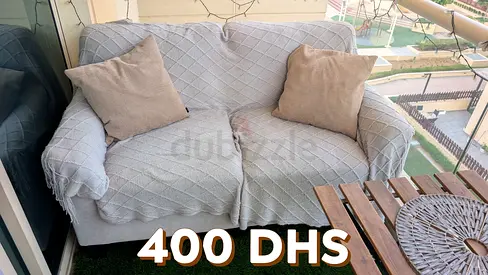 2-seater Sofa with Covers and Cushions - Good Condition