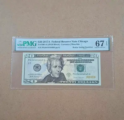 Twenty dollars radar serial number + second Top Pop