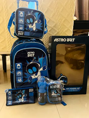 Brand new Astro Bot 5 in 1 school trolley bag