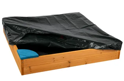 Brand New PlayTive Kids Wooden Sandbox with 4 Built-In Corner Seating