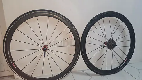 Road bike carbon rim wheel - front/rear (good used condition) Fulcrum Racing Speed XLR