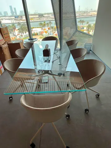 Large Glass Meeting Table