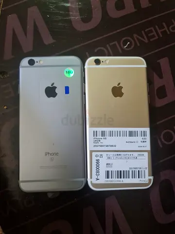 Two iPhone 6/6s devices (Gold and Silver) - used, unlocked