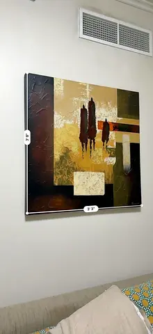 Abstract textured wall art painting - 80x80 cm