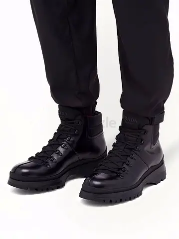 Prada Brixxen Leather Boots Size 42.5
